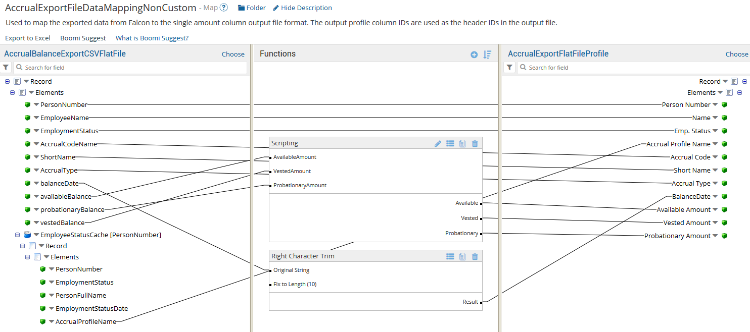 Data Map Export Accruals to Flat File